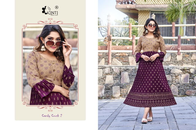 Kinti Candy Crush 2 Wholesale Printed Long Kurti Catalog